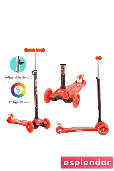 esplendor Torutoys Red Twist Lighted Scooter Red