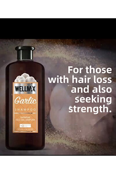 Wellmax Garlic Extract Shampoo 500 ml – Anti-Hair Loss Strengthening Salt-Fre...