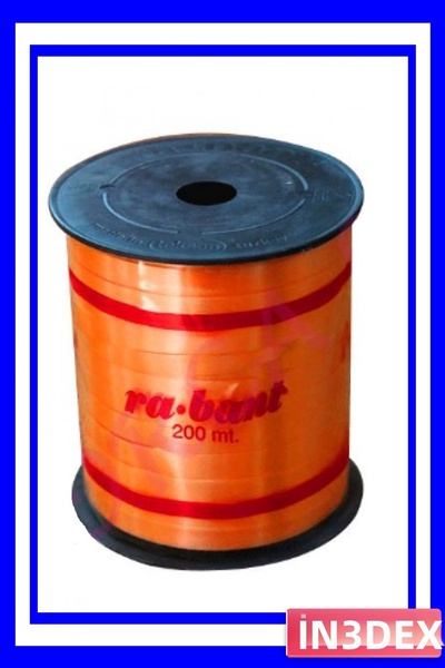 İN3DEX Holographic Orange Raffia Ribbon 200 Meters Long