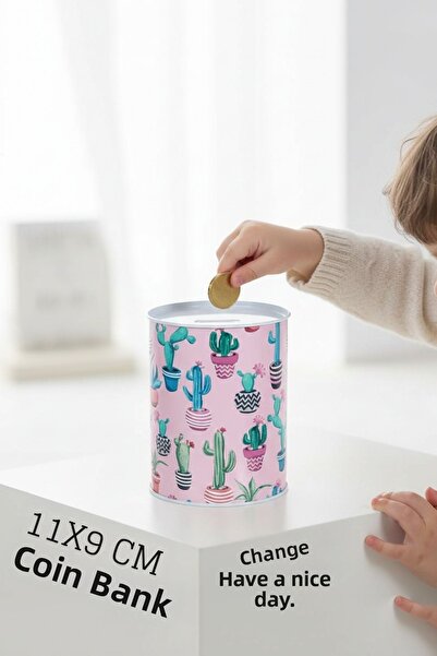Creatividad Solutions Patterned Metal Piggy Bank |   11X9 cm - Savings and De...