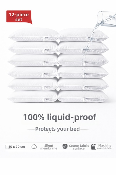 sternen glanz Aqua Waterproof 12 bucăți de protecție pernă albă cu fermoar