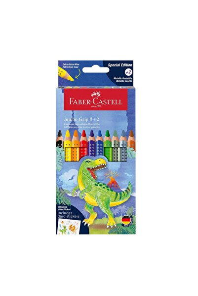 Faber Castell Faber-Castell Dino 8+2 Jumbo Boya Kalemi 110922