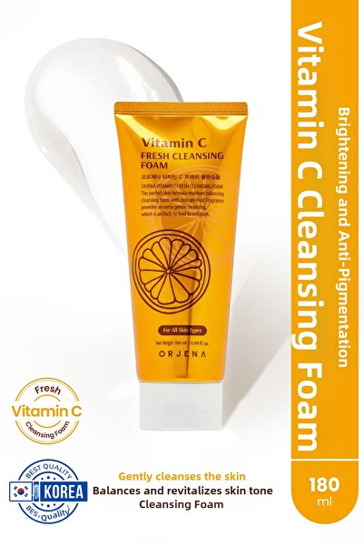 Orjena Spumă ușoară de curățare facială cu vitamina C - Vitamina C Temizleme ...