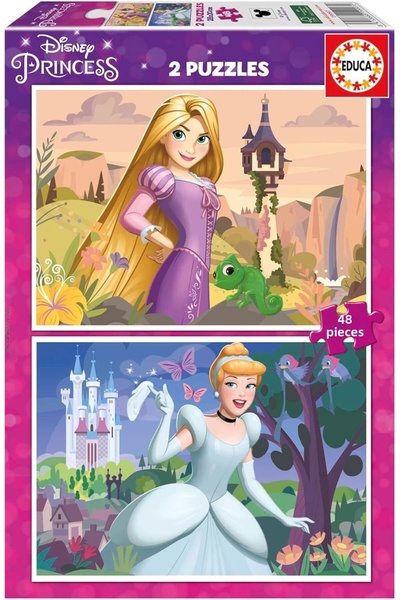 Educa Puzzle Educa 4-6 Yaş 2x48 Parça Disney Prensesleri Puzzle - Kız Çocuk K...