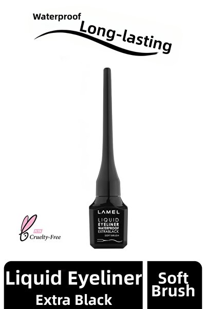 Lamel Cosmetics Lamel Extra Black Liquid Eyeliner Soft Brush No 101
