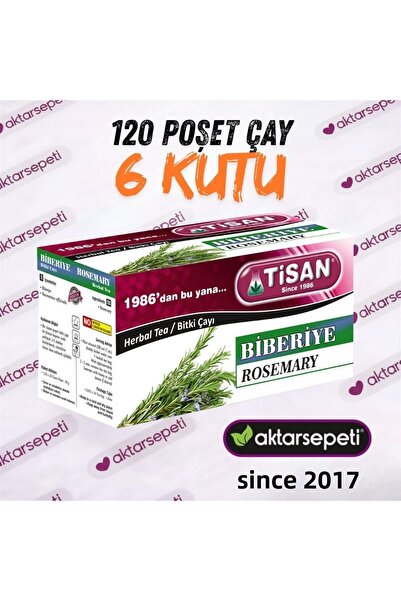 Tisan شاي الروزماري |   6 علب |   120 كيس شاي