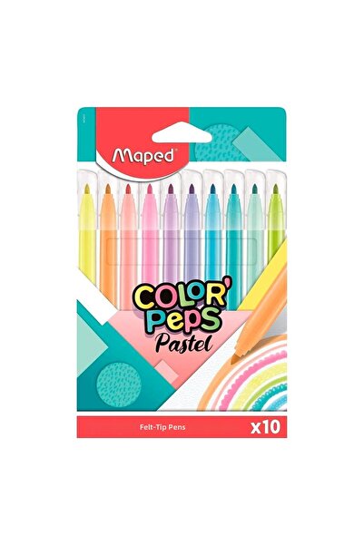 Maped مجموعة أقلام لباد بألوان باستيل مكونة من 10 قطع 845469