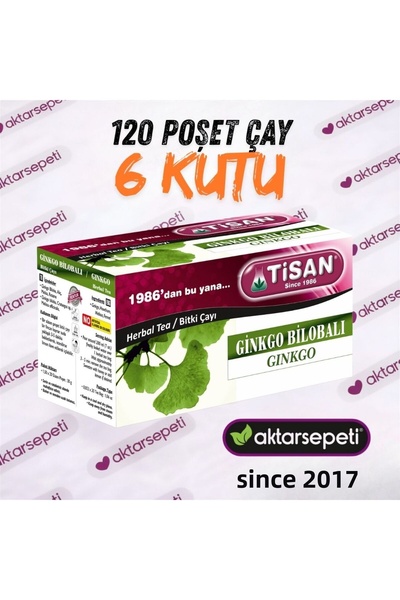 Tisan شاي الجنكة بيلوبالا |   6 علب |   120 كيس شاي