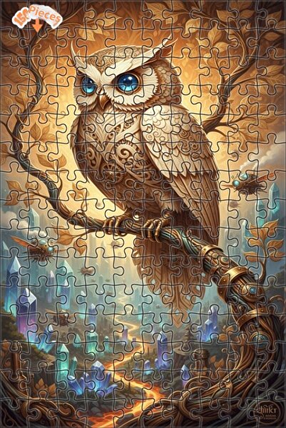Esranın Dünyası Magical Mechanical Owl Double Layer Framed Wooden Puzzle 150 ...