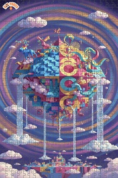 Esranın Dünyası Fantastic World Water Drops Looking Modern Double-Layer Frame...