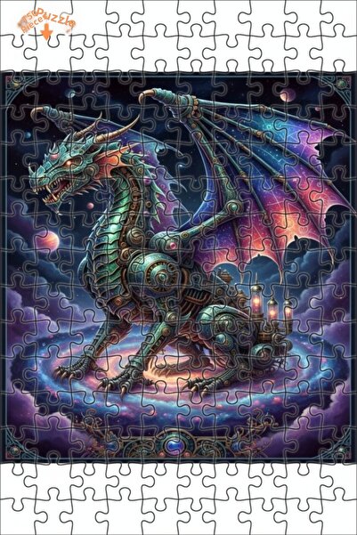 Esranın Dünyası Mechanical Dragon Galactic Journey Double-Layer Framed Wooden...