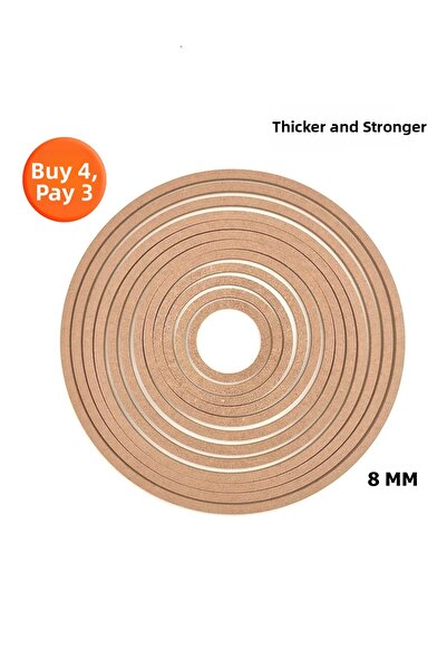 Buradadavar Hobi Ahşap 12 bucăți MDF brut - grosime de 8 mm, scripete de 30 c...