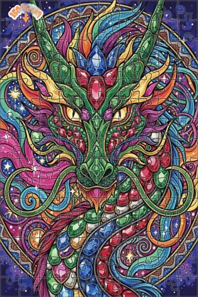 Esranın Dünyası Diamond Armored Dragon Oil Painting Lookalike Double-Layer Fr...