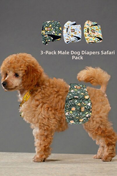 salya store حفاضات سفاري للكلاب الذكور - سراويل داخلية للكلاب الذكور، عبوة من...