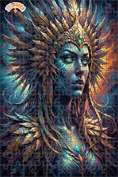 Esranın Dünyası Ancient Spirit Amazon Queen Oil Painting Lookalike Double-Lay...