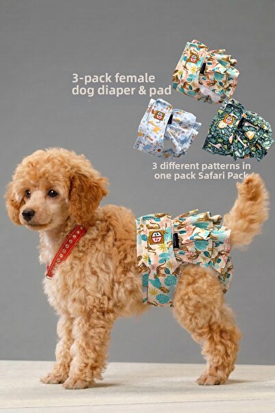 salya store سراويل داخلية للحيوانات الأليفة من سفاري - حفاضات للكلاب الإناث، ...