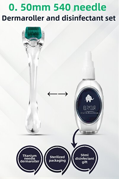 ELAMOUR - Original Titanium Needle - with Disinfectant Gift - 0.50mm 540 Need...