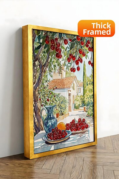 Zestia Εκτύπωση σε καμβά με χρυσό πλαίσιο Cherry Trees Premium Series No 108490
