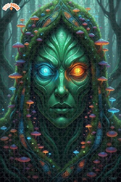 Esranın Dünyası Ancient Spirit of the Forest Oil Painting Look Wooden Puzzle ...