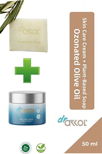 DR AKKOL Ozonated Olive Oil Skin Care Cream and Herbal Soap 2-in-1! Natural- ...