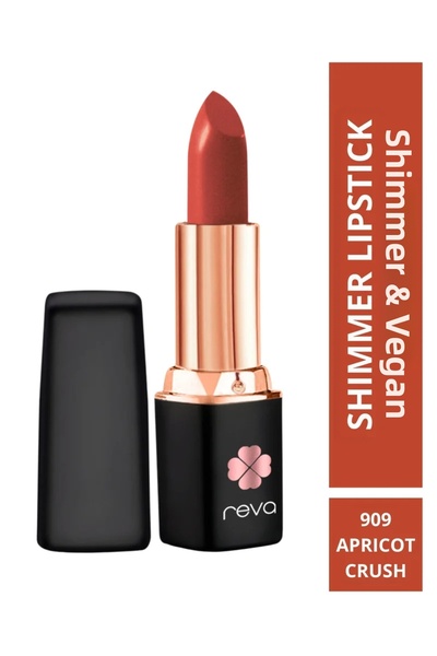REVA أحمر شفاه شيمر Apricot Crush - أحمر شفاه لامع - رقم: 909 محتوى نباتي ونظيف