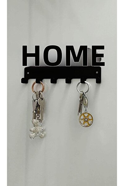 VENON ЧЕРЕН МЕТАЛЕН КЛЮЧНИК Дом Декоративен стенен кука-органайзер с двойно с...