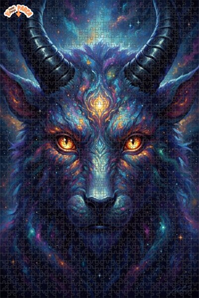 Esranın Dünyası لغز خشبي بإطار مزدوج الطبقات بمظهر لوحة زيتية لأسد كوني 1000 ...