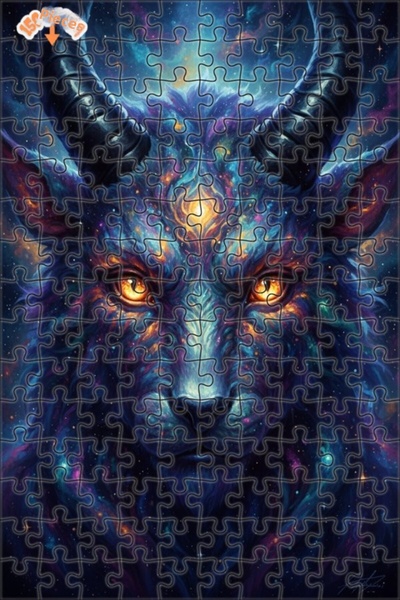 Esranın Dünyası لغز خشبي مؤطر بطبقتين بتصميم أسد كوني مرسوم بالزيت 150 قطعة 2...