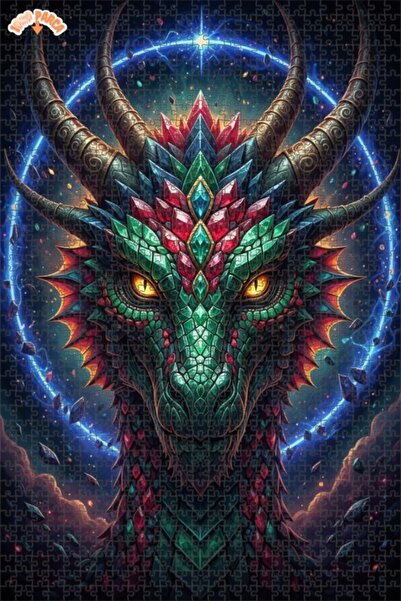 Esranın Dünyası لغز خشبي مؤطر بطبقتين من فن التنين الفاخر 1000 قطعة 70x50