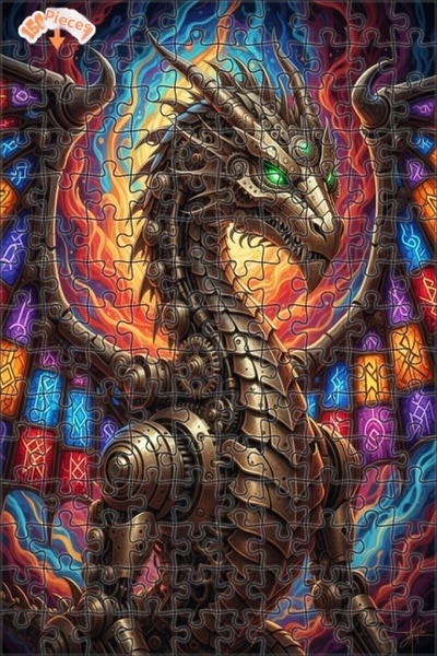 Esranın Dünyası لغز خشبي مؤطر بطبقتين من بيرنيت دراغون آرت 150 قطعة 20x30