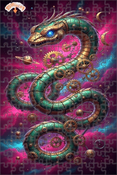 Esranın Dünyası لغز خشبي ميكانيكي للفن الفضائي على شكل تنين مزدوج الطبقات إطا...