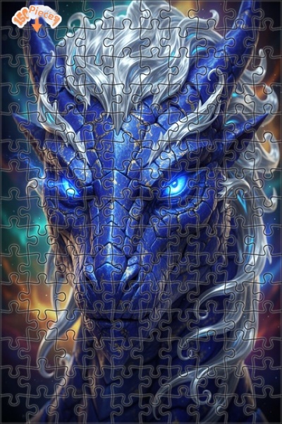 Esranın Dünyası لغز خشبي على شكل تنين سحري مرسوم بالزيت مزدوج الطبقات إطارًا ...