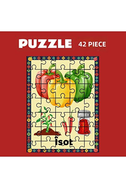 ZERYA Pazil Bi Kurdî Îsot Biber - Kurdish Puzzle Jigsaw (42 Pieces - A4)