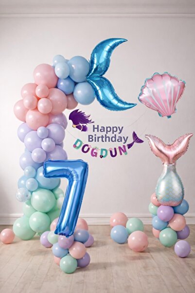 Patladı Gitti Set de decorațiuni cu baloane pentru ziua de naștere de 7 ani c...