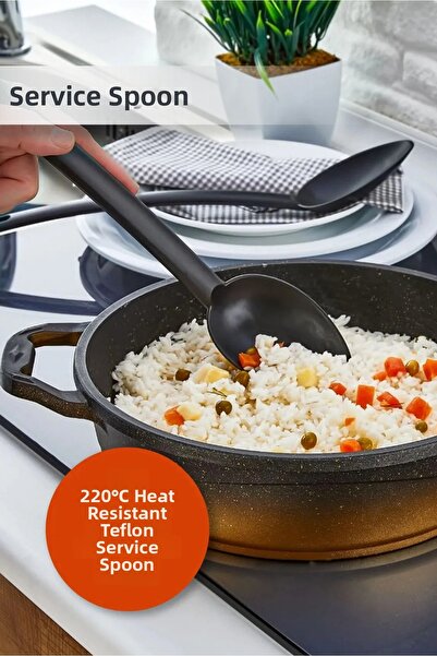 Orvila Fireproof Non-Stick High Heat Resistant Teflon Serving Spoon - Rice Ladle
