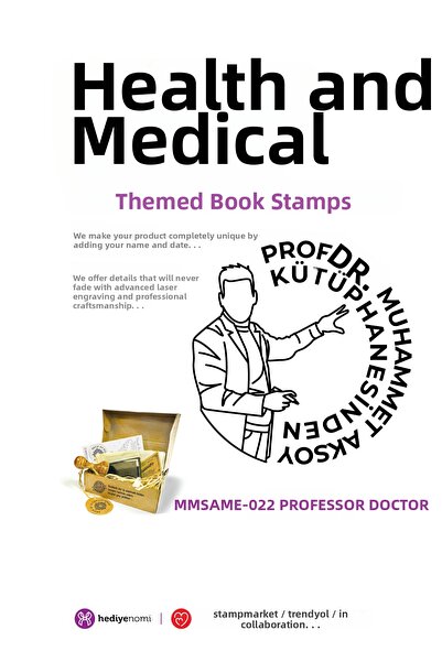 HEDİYENOMİ MühürMarket > ختم كتاب الطبيب الصحي والطبي - ختم الكتاب > MMSAME-022