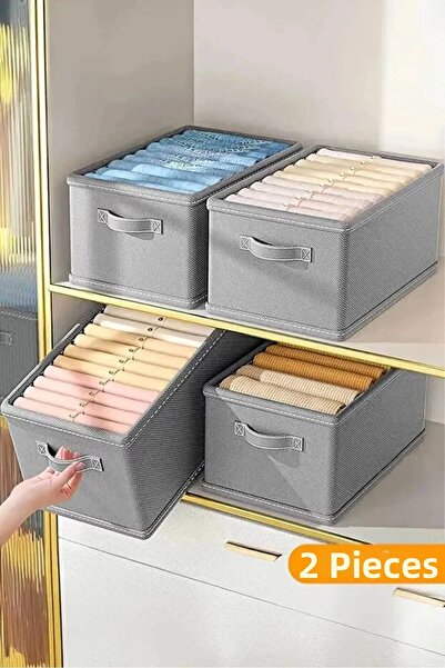 she berrak قطعتان من منظم خزانة الملابس عالي الجودة، صندوق تخزين ملابس قابل ل...