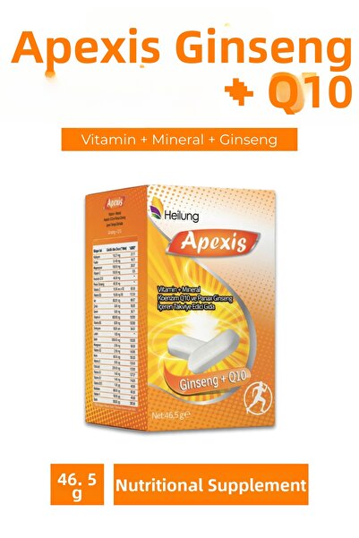 Apexis Multivitamin Coenzyme Q10 Ginseng Tablets 30 Tablets Unflavored