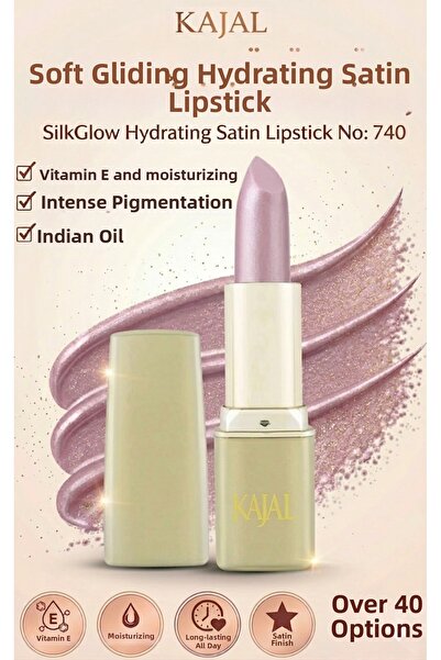 KAJAL Soft Edition Moisturizing Pearlescent Lipstick – Silkglow Hydrating Sat...