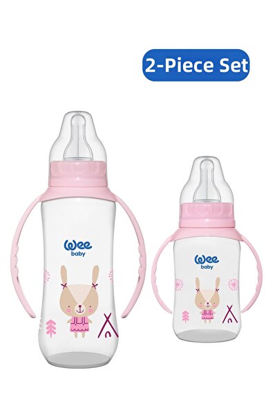 Wee Baby Classic Pp Baby Bottle with Handle 150 ml and 270 ml Bottle Set - Pink