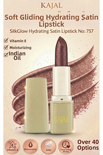 KAJAL Soft Edition Moisturizing Pearlescent Lipstick – Silkglow Hydrating Sat...