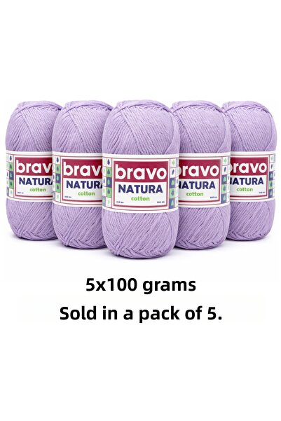 Bravo Natura Cotton Lila 505 Cotton Yarn 100Gr 200Mt Knitting Yarn Amigurumi ...