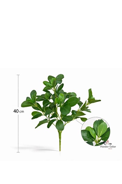 çiçek rengi dekor Premium Artificial Green Schefflera Branch 40 cm – Realisti...