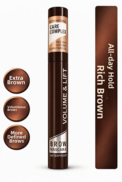Masdala Egar ماسكارا براون فوليوم آند ليفت مقاوم للماء لتكثيف الرموش بمظهر طب...