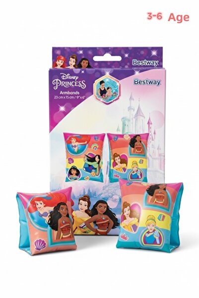 Fidan oyuncak أكمام سباحة للأطفال من ديزني برينسيس مقاس 23×15 سم (3-6 سنوات) ...