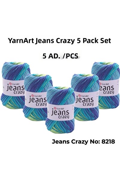 Yarnart Ață de tricotat Yarn Art Jeans Crazy Örgü Ipi 8218 Punch Ipi, pachet ...