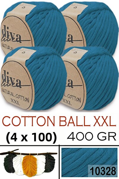 Diva İplik Natural Cotton XXL - 4 mm Compressible Macramé Thread - 10328 Petr...