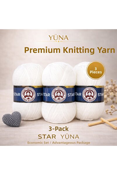 Ören Bayan Star 3-Pack Medium Thick Sweater Cardigan Scarf Baby Knitting Yarn...