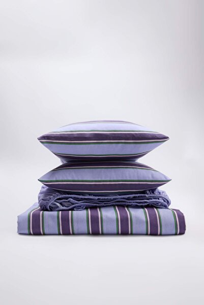 TRENDYOLMİLLA HOME Double Personality Easy-Ironed gestreiftes elastisches Bet...