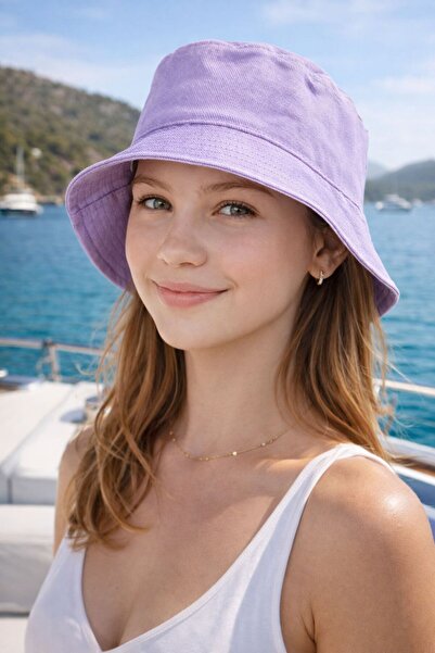 MARBERRY Γυναικείο καπέλο Lila Βαμβάκι τεμαχίων τύπου Bucket